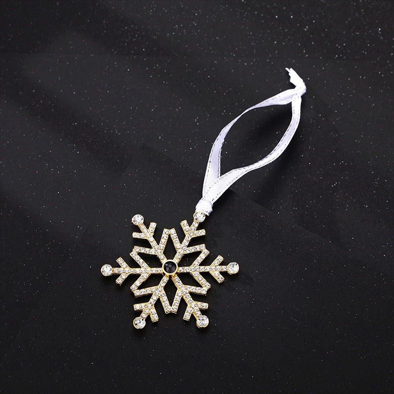 Pendentif en forme de flocon de neige projeté personnalisé avec photo - Cadeaux de Noël - P047