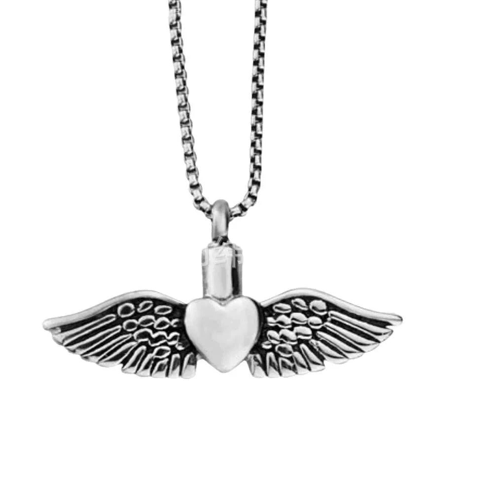 Cremation Urn Wings Necklace Memorial Jewelry-A032