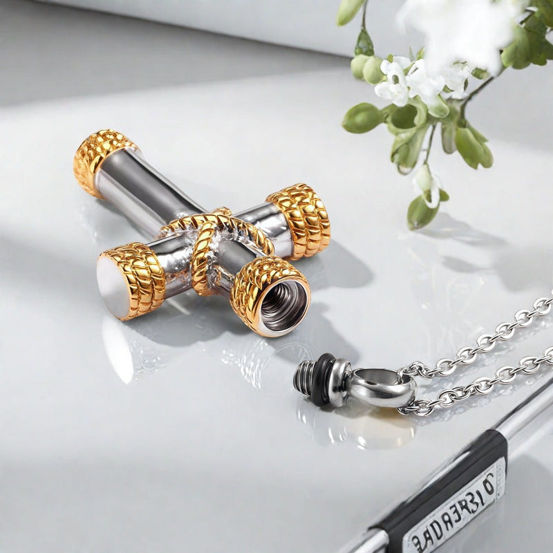 Collier Urne de Crémation Pendentif Toujours dans Mon Cœur pour Cendres-A015
