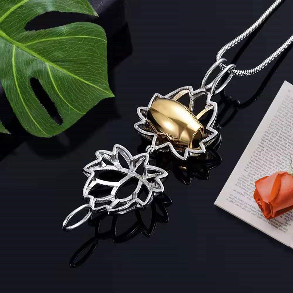 Collier Urne de Crémation Pendentif Toujours dans Mon Cœur pour Cendres-A015