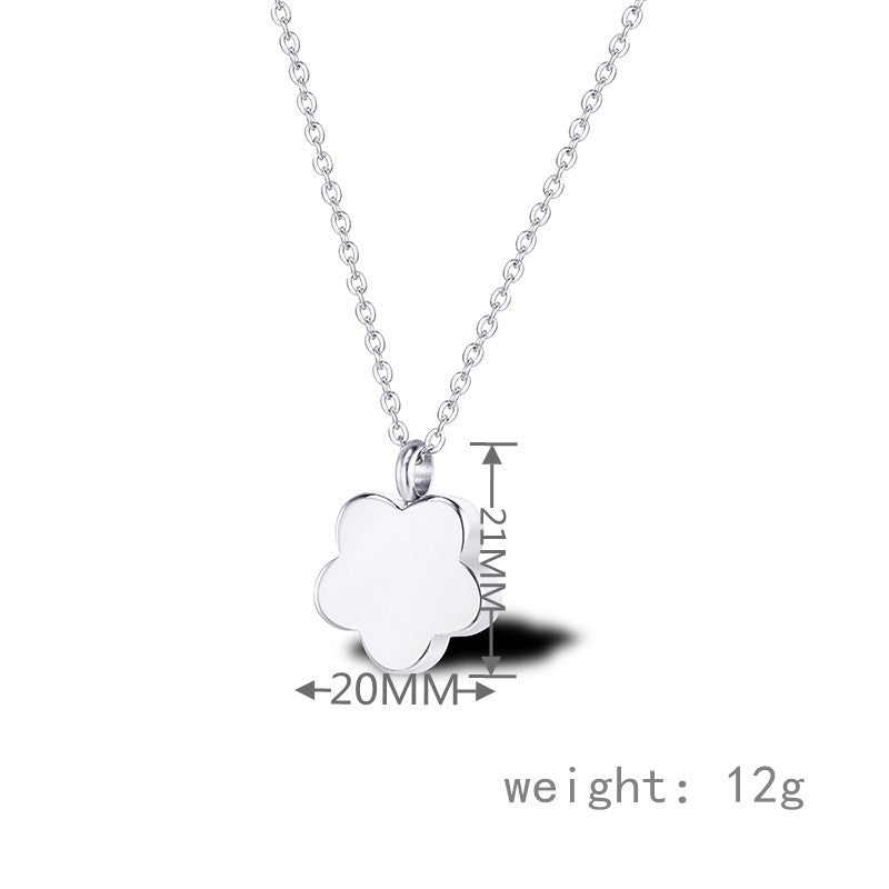 Cremation Urn Flower Necklace Memorial Jewelry-A031
