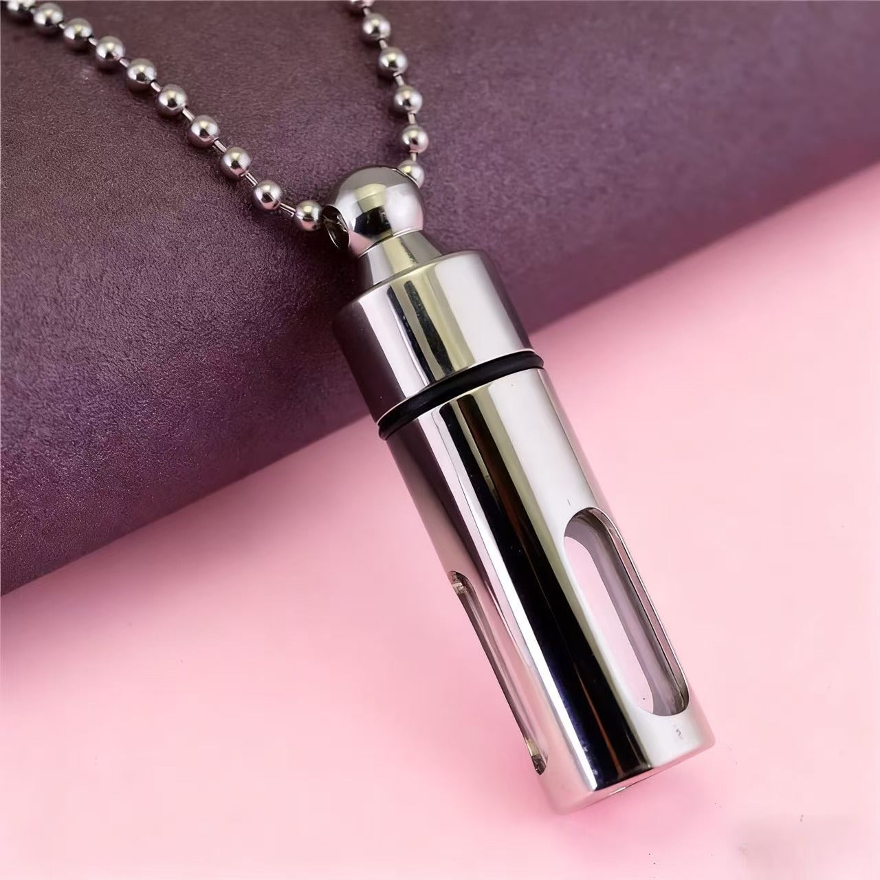 Cremation Urn Metal Glass Gawu Box Pendant for Ashes-A037