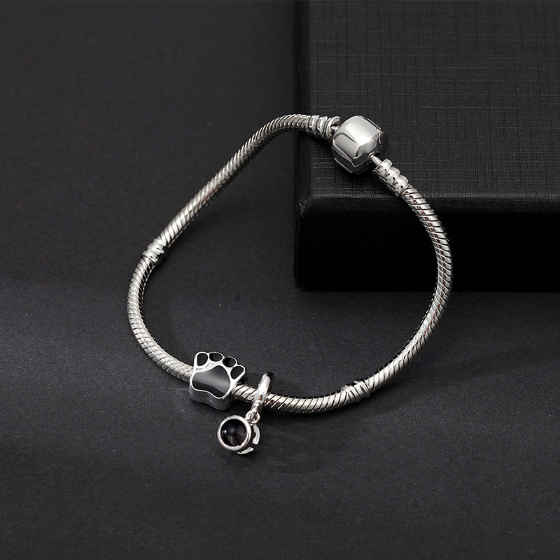 Bracelet de projection photo personnalisé pour couple - P038