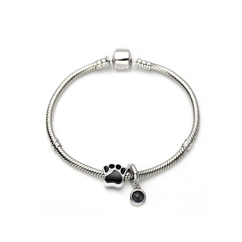 Bracelet de projection photo personnalisé pour couple - P038