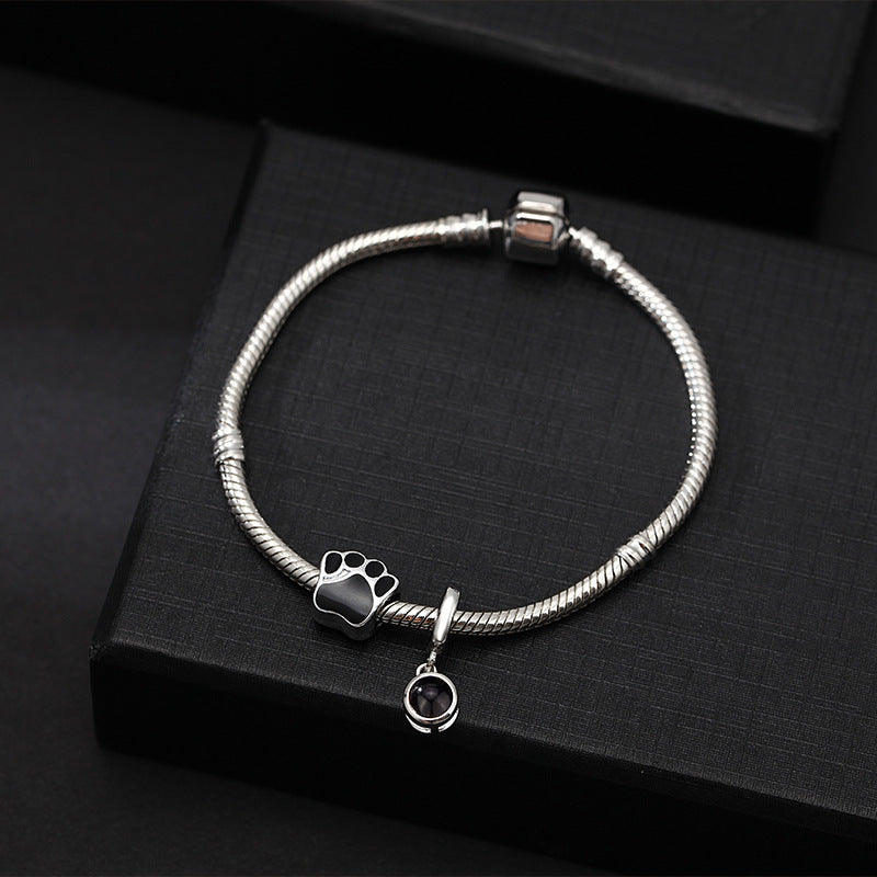 Bracelet de projection photo personnalisé pour couple - P038