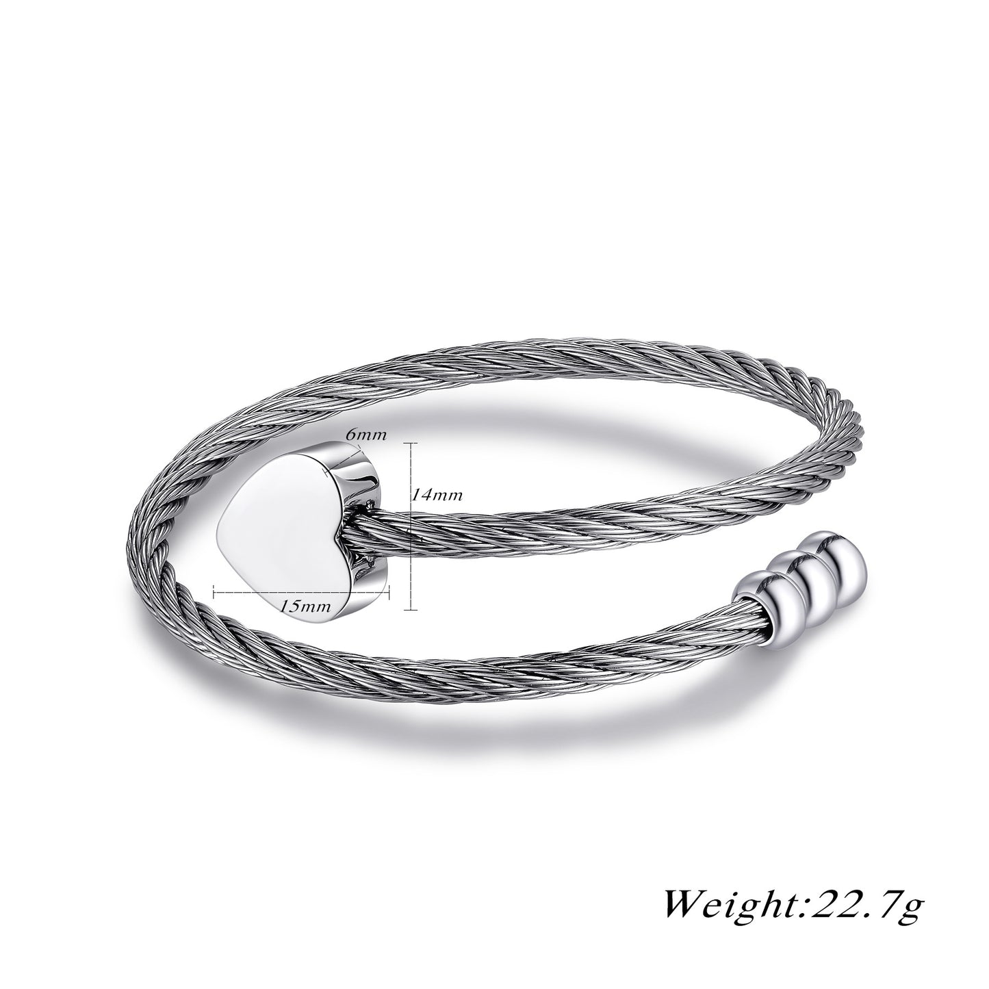 NEW Custom Cremation Urn Bracelet With Heart -A059
