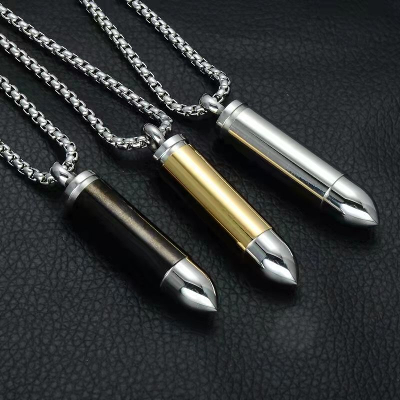 Cremation Urn Necklace for Ashes Memorial Jewelry for Men-A004