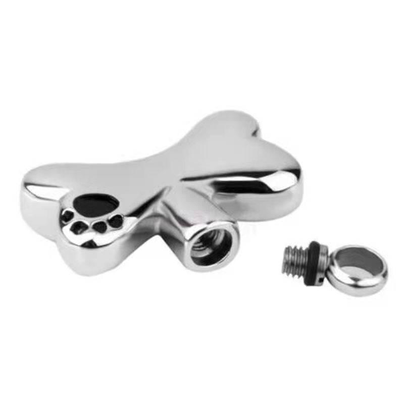 Collier en Urne de Crémation Pendentif en Forme d'Os de Chien pour Cendres Bijoux Commémoratifs-A006