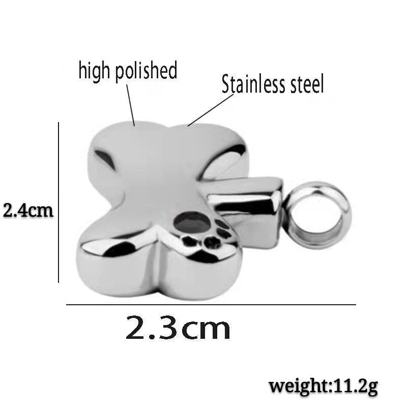 Collier en Urne de Crémation Pendentif en Forme d'Os de Chien pour Cendres Bijoux Commémoratifs-A006