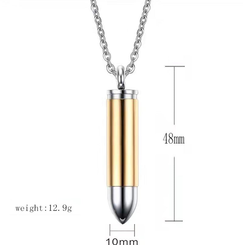 Cremation Urn Necklace for Ashes Memorial Jewelry for Men-A004
