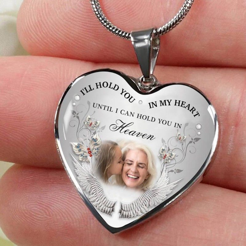 Sterling Silver Personalized FOREVER IN MY HEART Memorial Necklace
