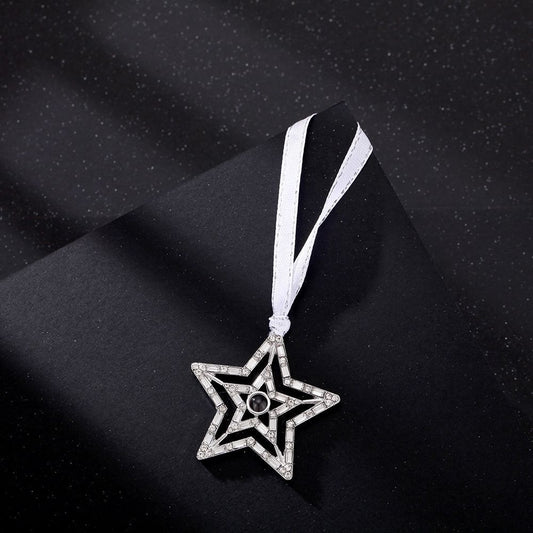 Personalized Projection Star Pendant Photo Ornament Christmas Gifts - P049