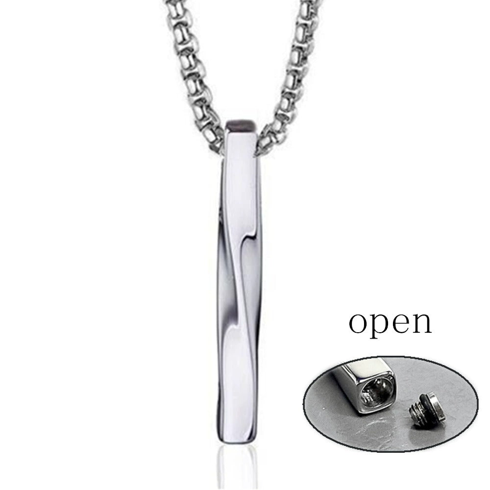 Cremation Urn Necklace Simple Pendant for Ashes-A025