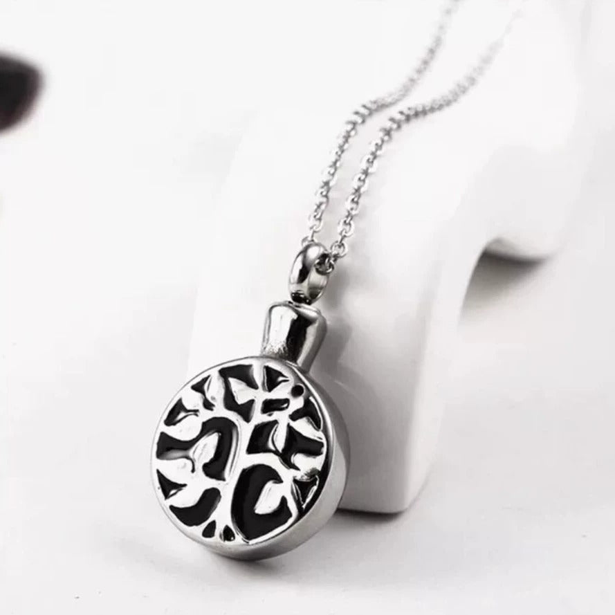 Cremation Urn Necklace Life Tree Memorial Jewelry-A027