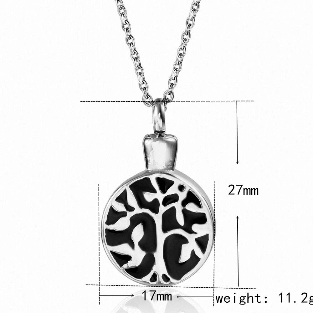 Cremation Urn Necklace Life Tree Memorial Jewelry-A027