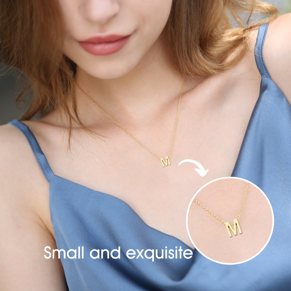 Simple Initial Necklace Fashion Jewelry-N013