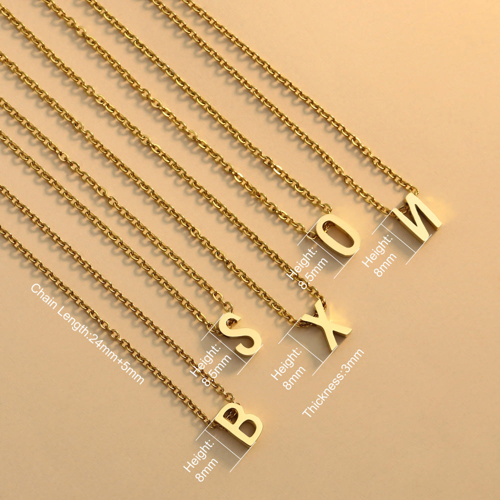 Simple Initial Necklace Fashion Jewelry-N013