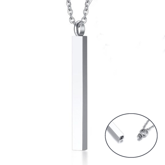Cremation Urn Necklace Cube Pendant Memorial Jewelry-A046