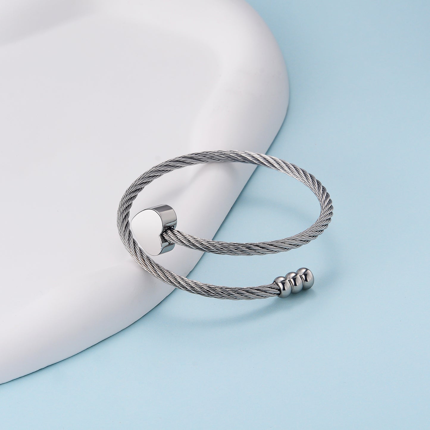 NEW Custom Cremation Urn Bracelet With Heart -A059