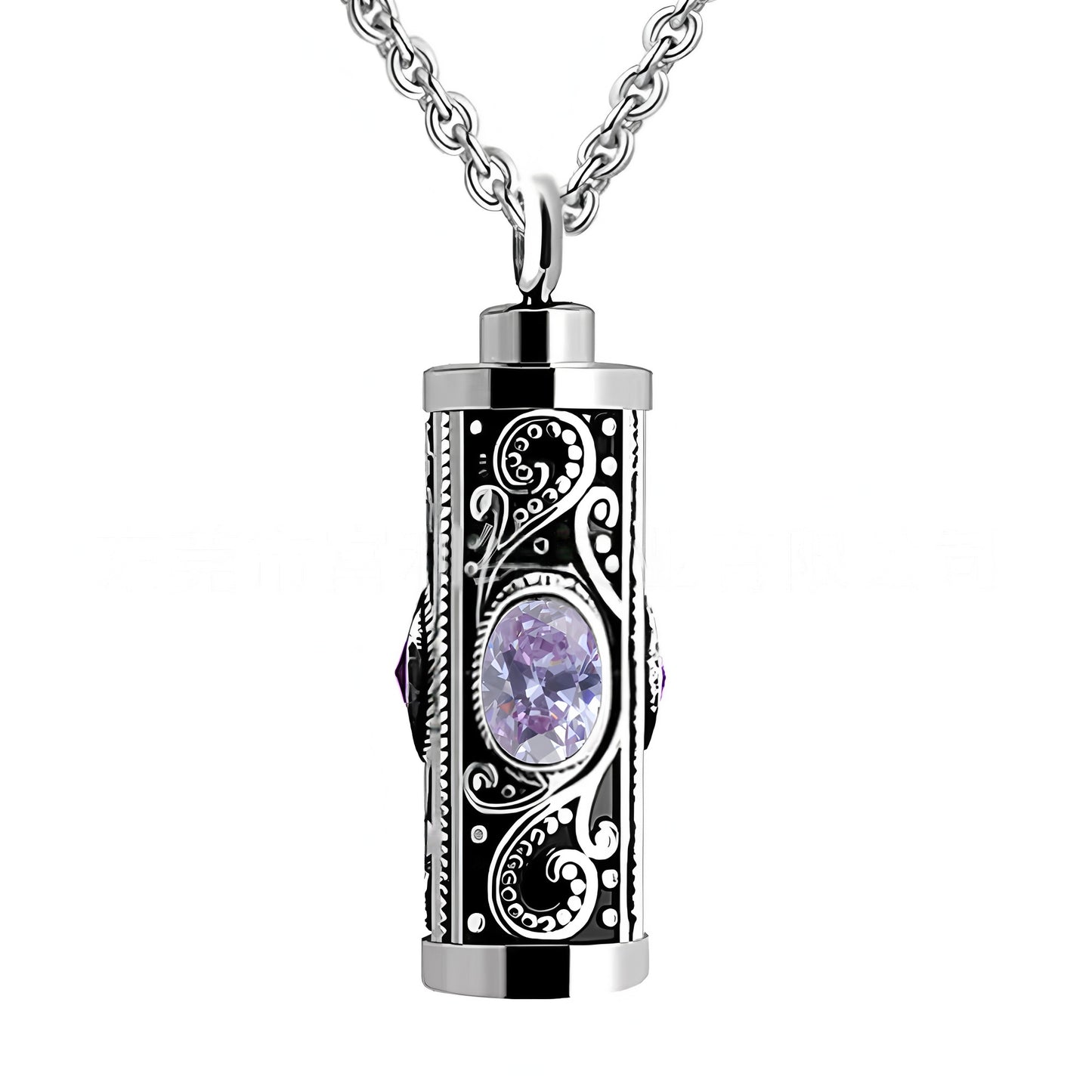 Birthstone Pendant Cremation Urn Necklace -A022