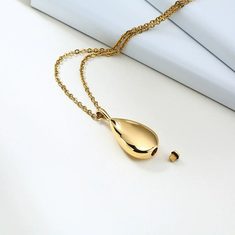 Collier Urne de Crémation Pendentif Toujours dans Mon Cœur pour Cendres-A015