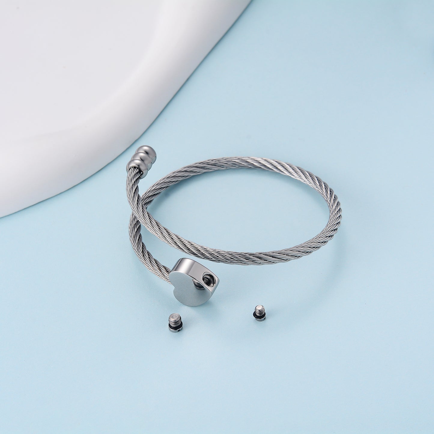 NEW Custom Cremation Urn Bracelet With Heart -A059