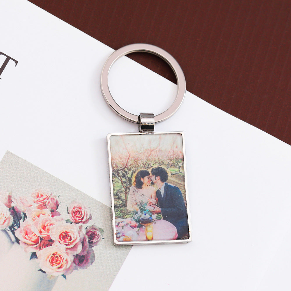 Custom Photo Keychain With Date Gift For Couple-K018