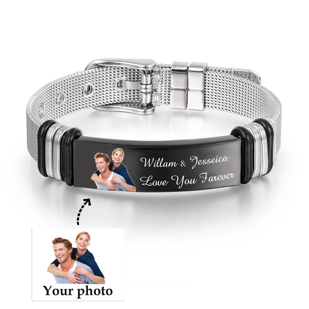 Custom Photo Engraving Bracelet-B100