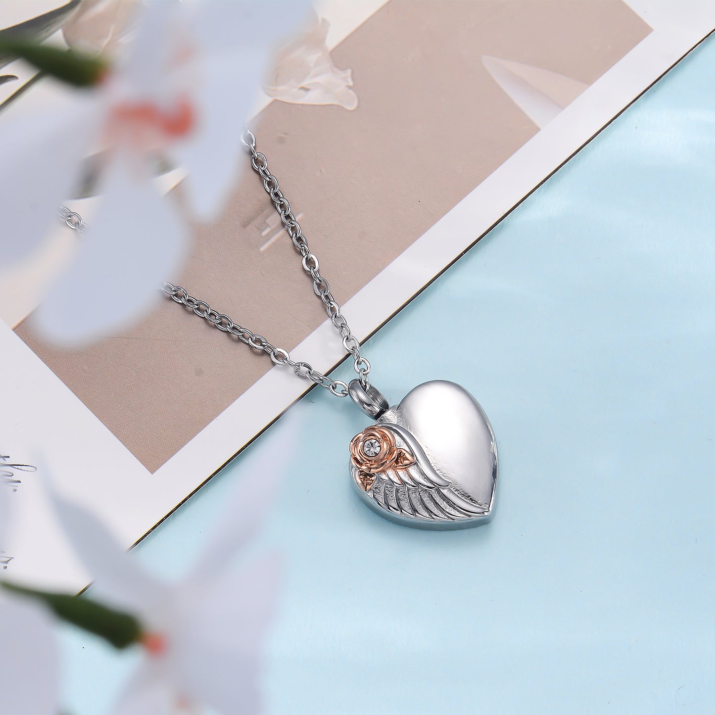 Kremationsurne-Halskette Hundeknochen-Anhänger für Asche Gedenkschmuck-A006