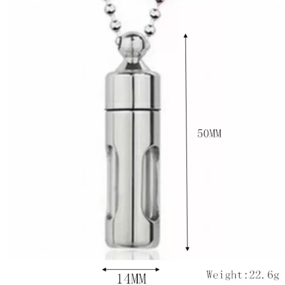 Cremation Urn Metal Glass Gawu Box Pendant for Ashes-A037