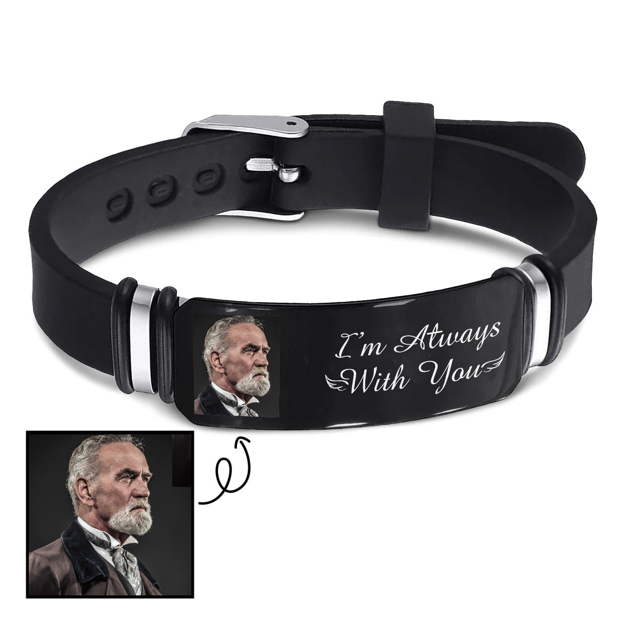 Custom Photo Engraving Bracelet-B101