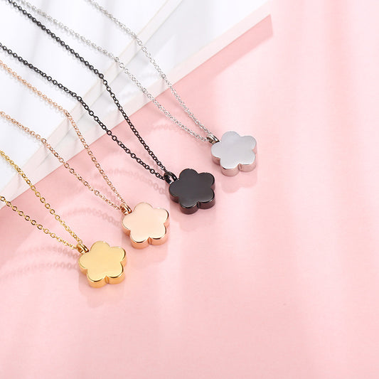 Cremation Urn Flower Necklace Memorial Jewelry-A031