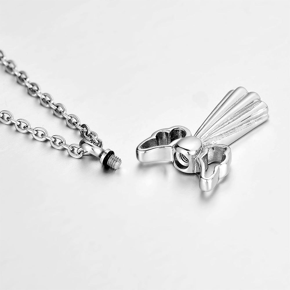 Cremation Urn Necklace Angel Pendant for Ashes-A042