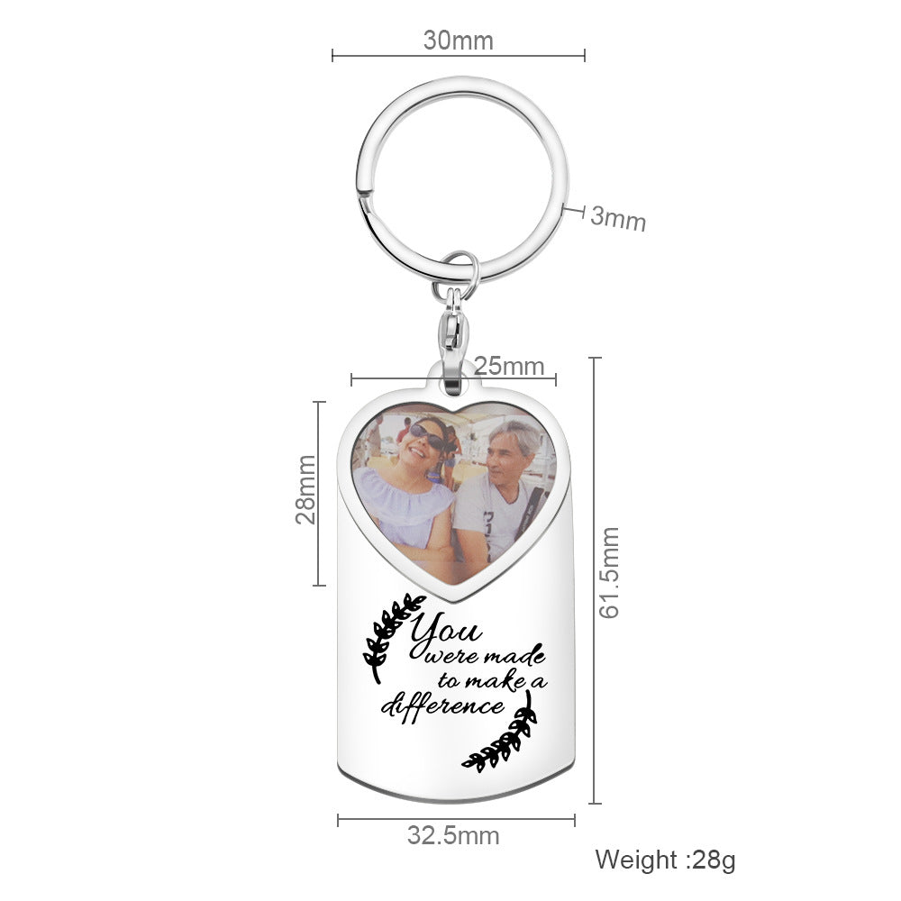 Custom Photo Memorial Keychain-K017