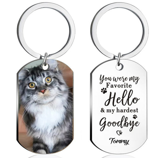 "You were my favorite" Custom Photo Memorial Keychain-K025