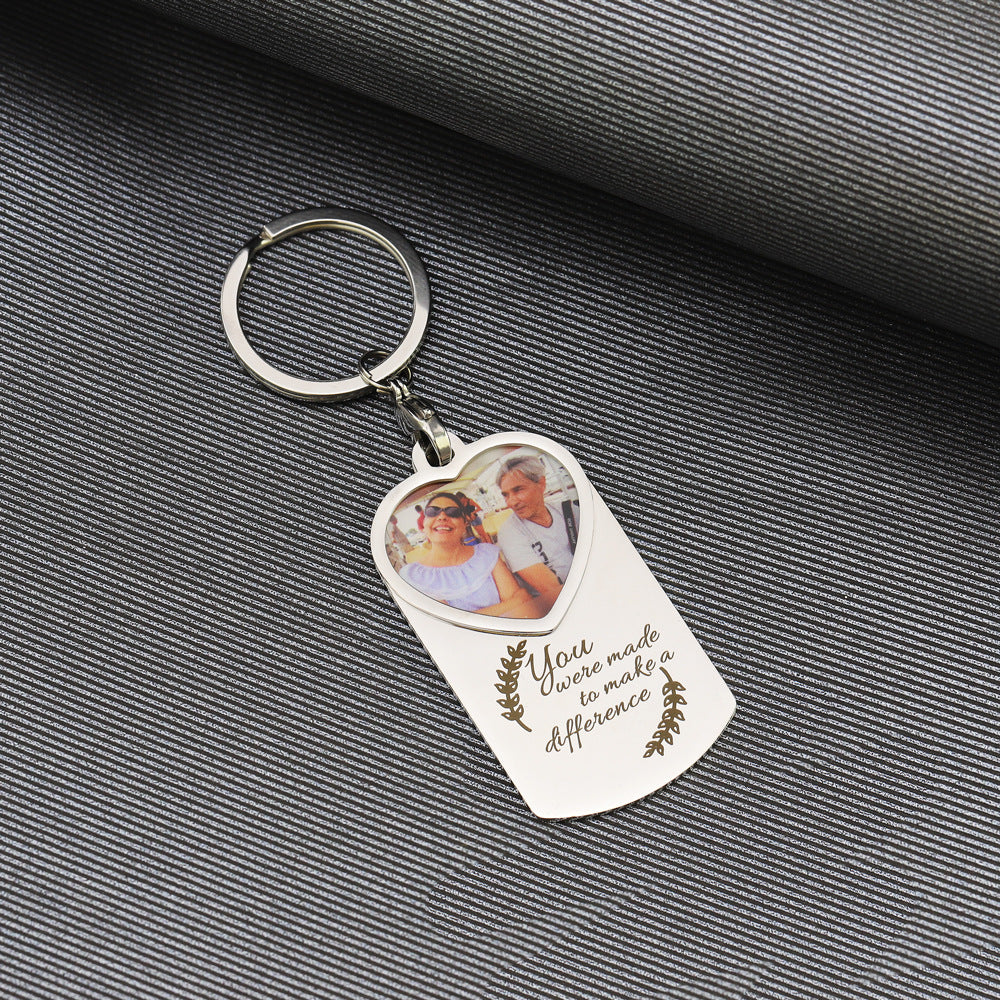 Custom Photo Memorial Keychain-K017