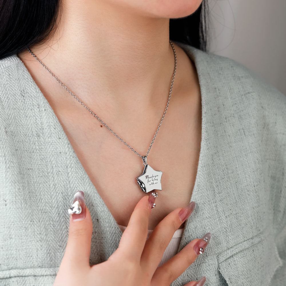 Star/Square Locket Necklace-L003