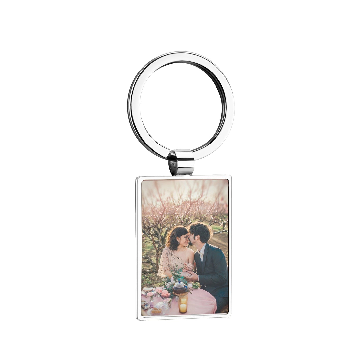 Custom Photo Keychain With Date Gift For Couple-K018