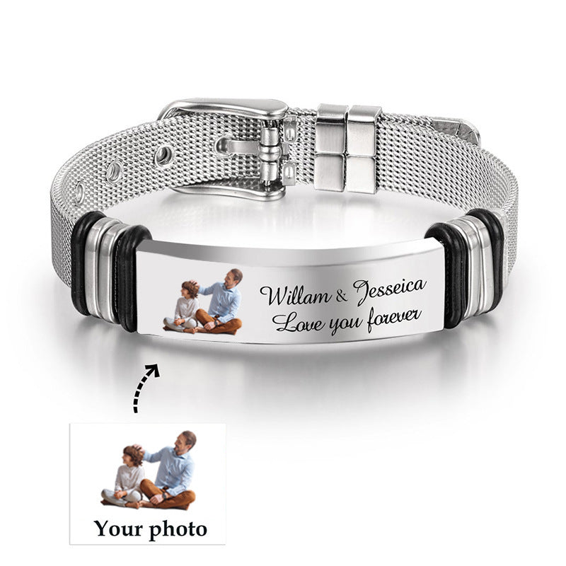 Custom Photo Engraving Bracelet-B100