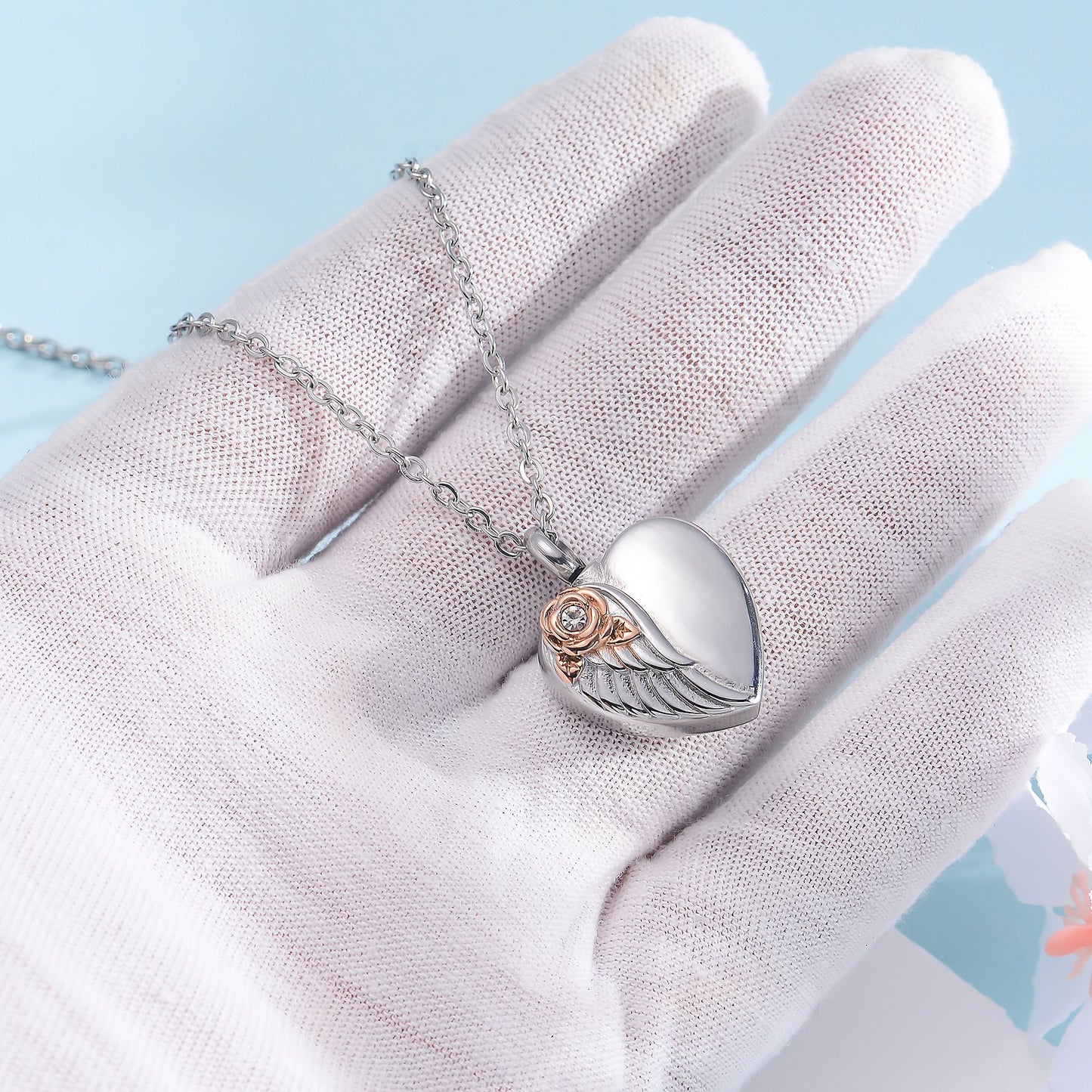 Kremationsurne-Halskette Hundeknochen-Anhänger für Asche Gedenkschmuck-A006