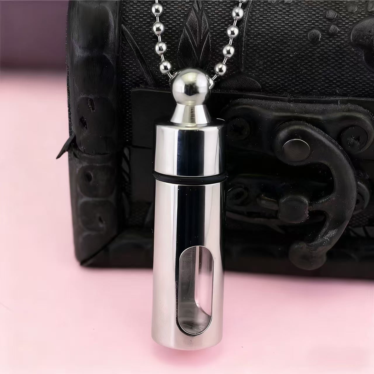 Cremation Urn Metal Glass Gawu Box Pendant for Ashes-A037