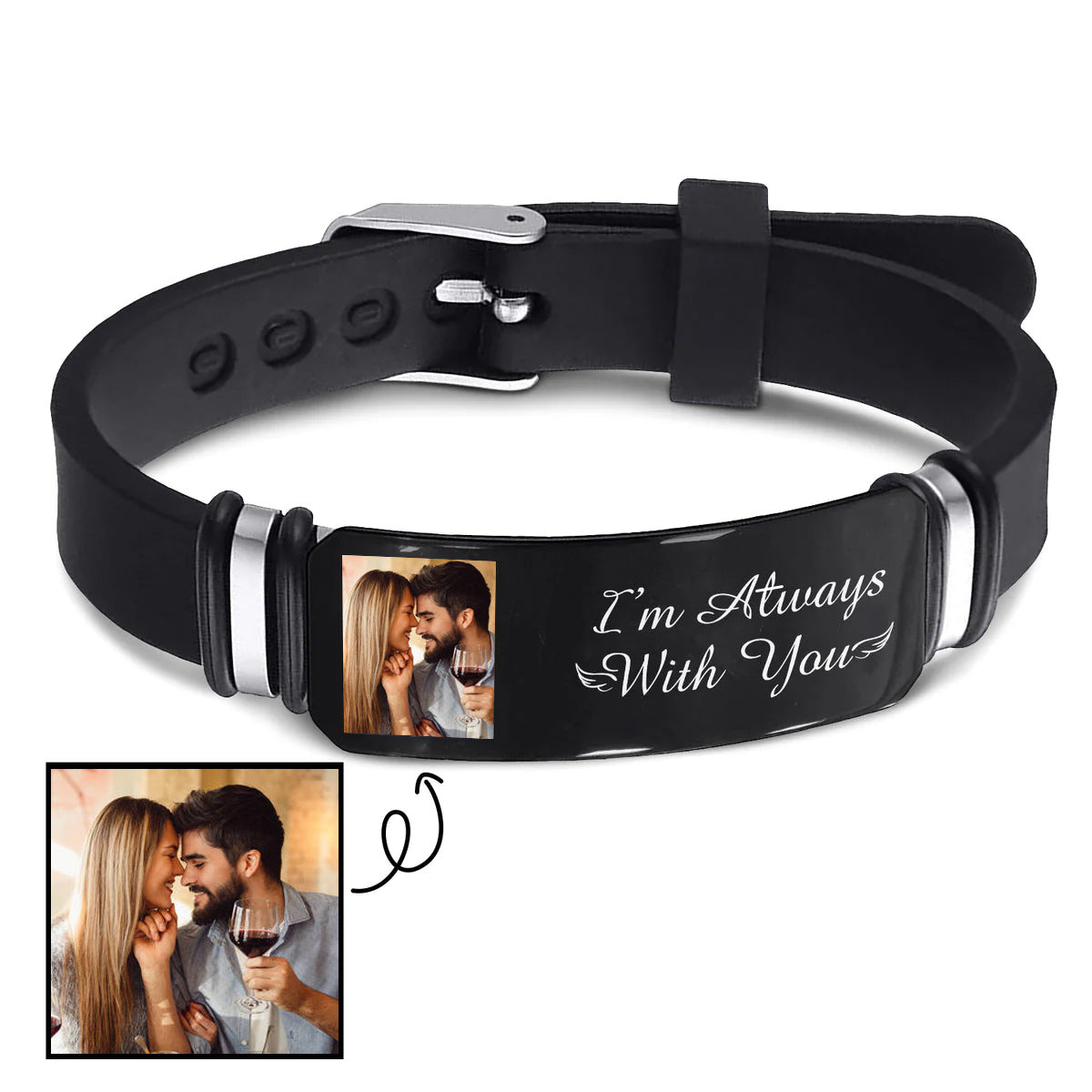 Custom Photo Engraving Bracelet-B101