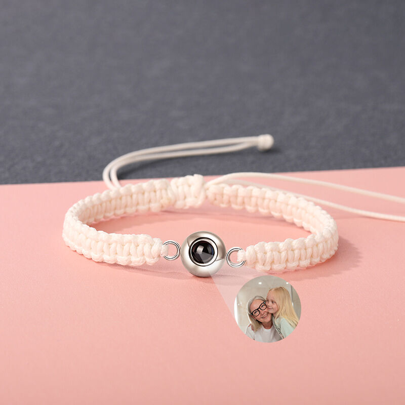 Personalized Photo Projection Bracelet Braided Rope Ideal Gift - P041