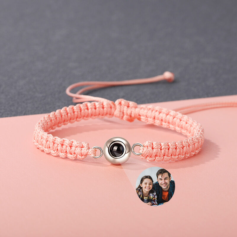 Personalized Photo Projection Bracelet Braided Rope Ideal Gift - P041