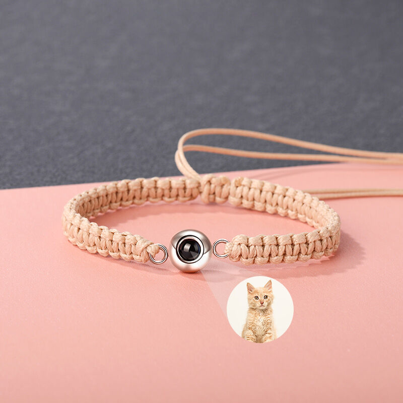 Personalized Photo Projection Bracelet Braided Rope Ideal Gift - P041