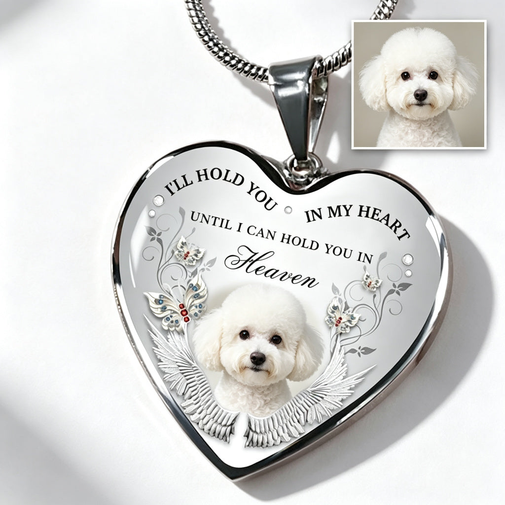 Collier/porte-clés commémoratif photo personnalisé "Je te porterai avec moi" - N001