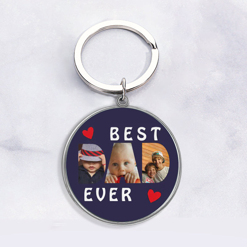 Custom Photo Memorial Necklace Adjustable "Best Dad Ever”-N076