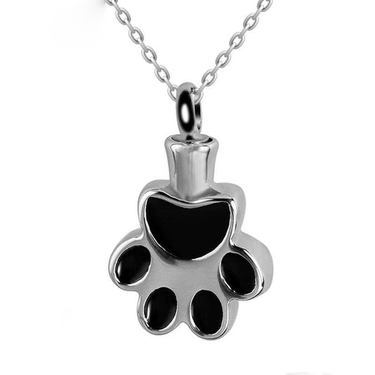 Footprint Ashes Necklace Cremation Urn Pendant for Pet-A012