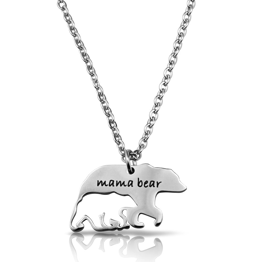 Hollow Bear Necklace mama bear Mother's Day Gift-N059