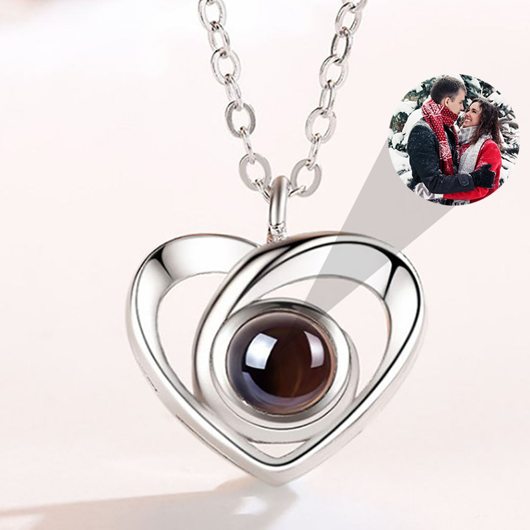 Personalized Photo Projection Necklace 925 Sterling Silver My Love - P001